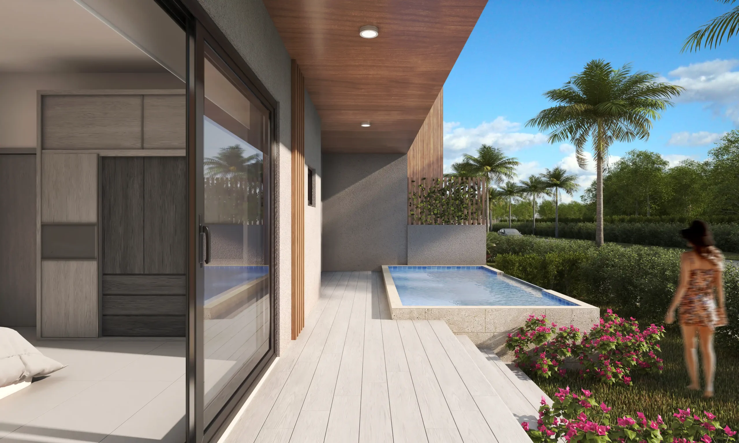 Interior de apartamento en Cana Essence con diseño moderno, espacios amplios y luz natural en Cap Cana