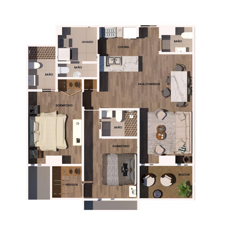 Fotografía 25 · Amplios Aptos. de 2 habitaciones en la Zona Universitaria de Santo Domingo