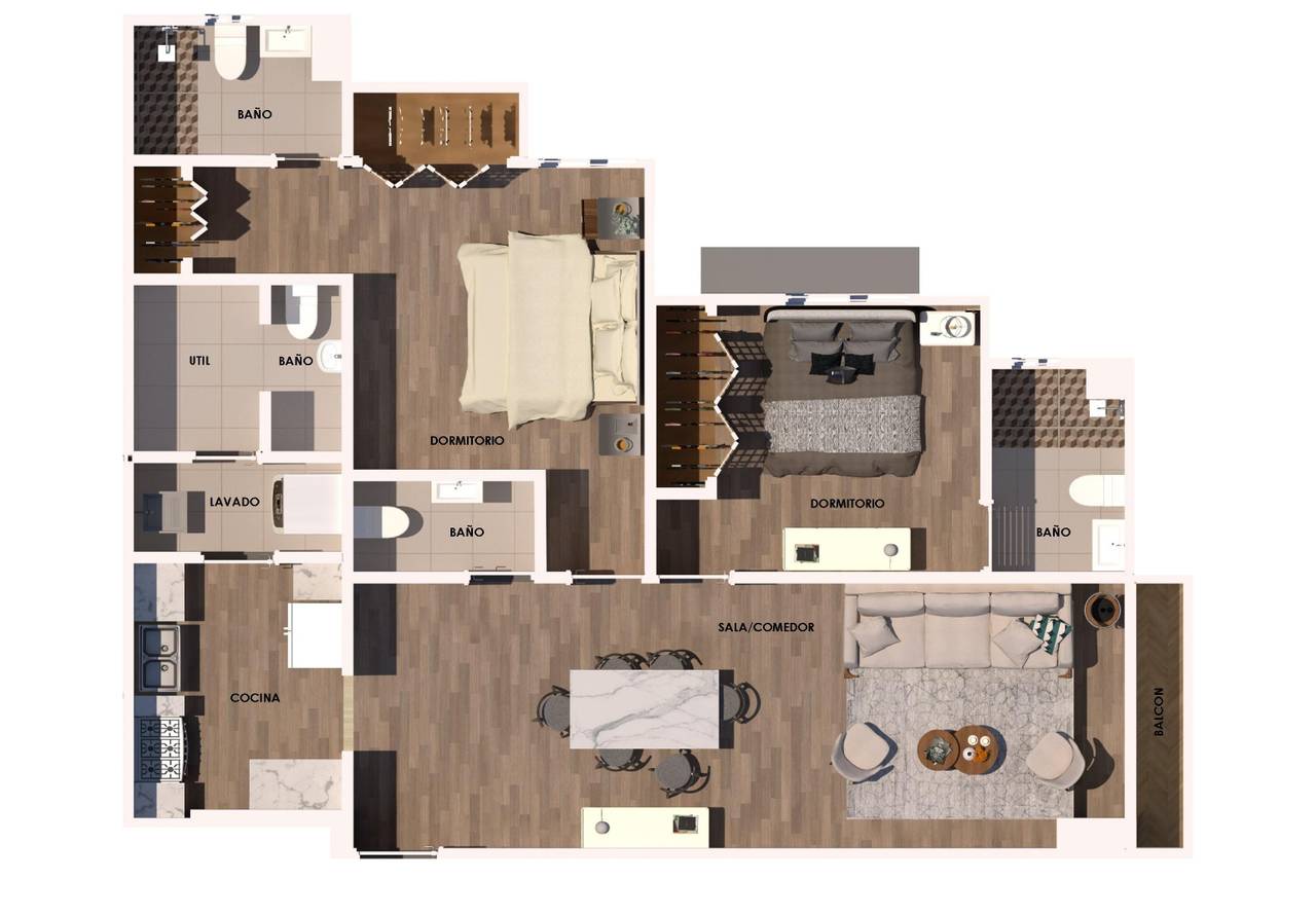 Fotografía 23 · Amplios Aptos. de 2 habitaciones en la Zona Universitaria de Santo Domingo